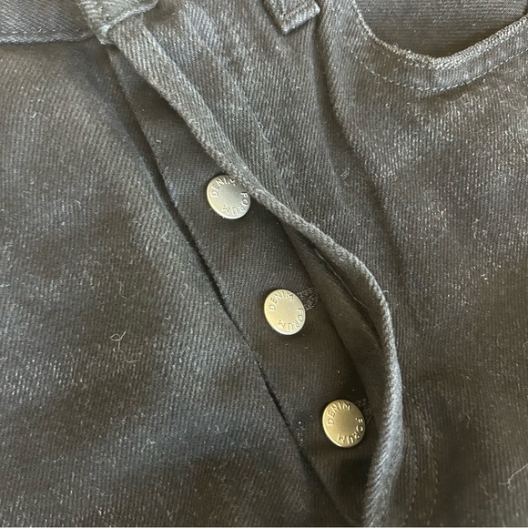 Aritzia Denim Forum The Bonet High Rise Loose Distressed Jeans Women’s 25 Black - Picture 9 of 12